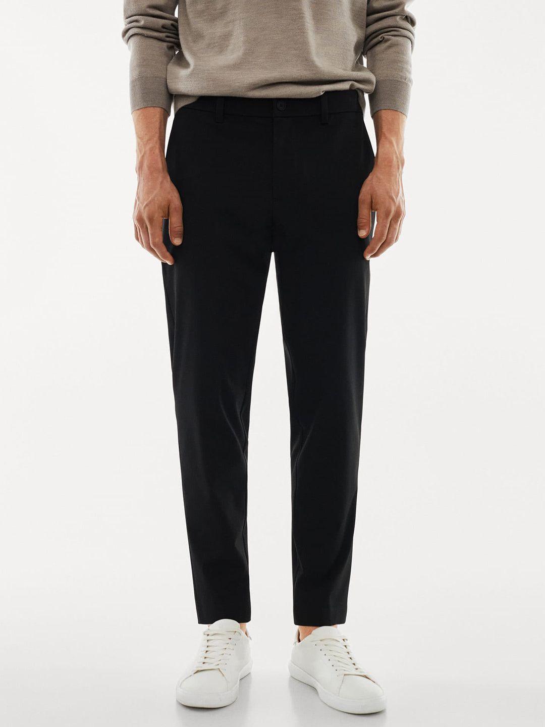 mango man solid trousers