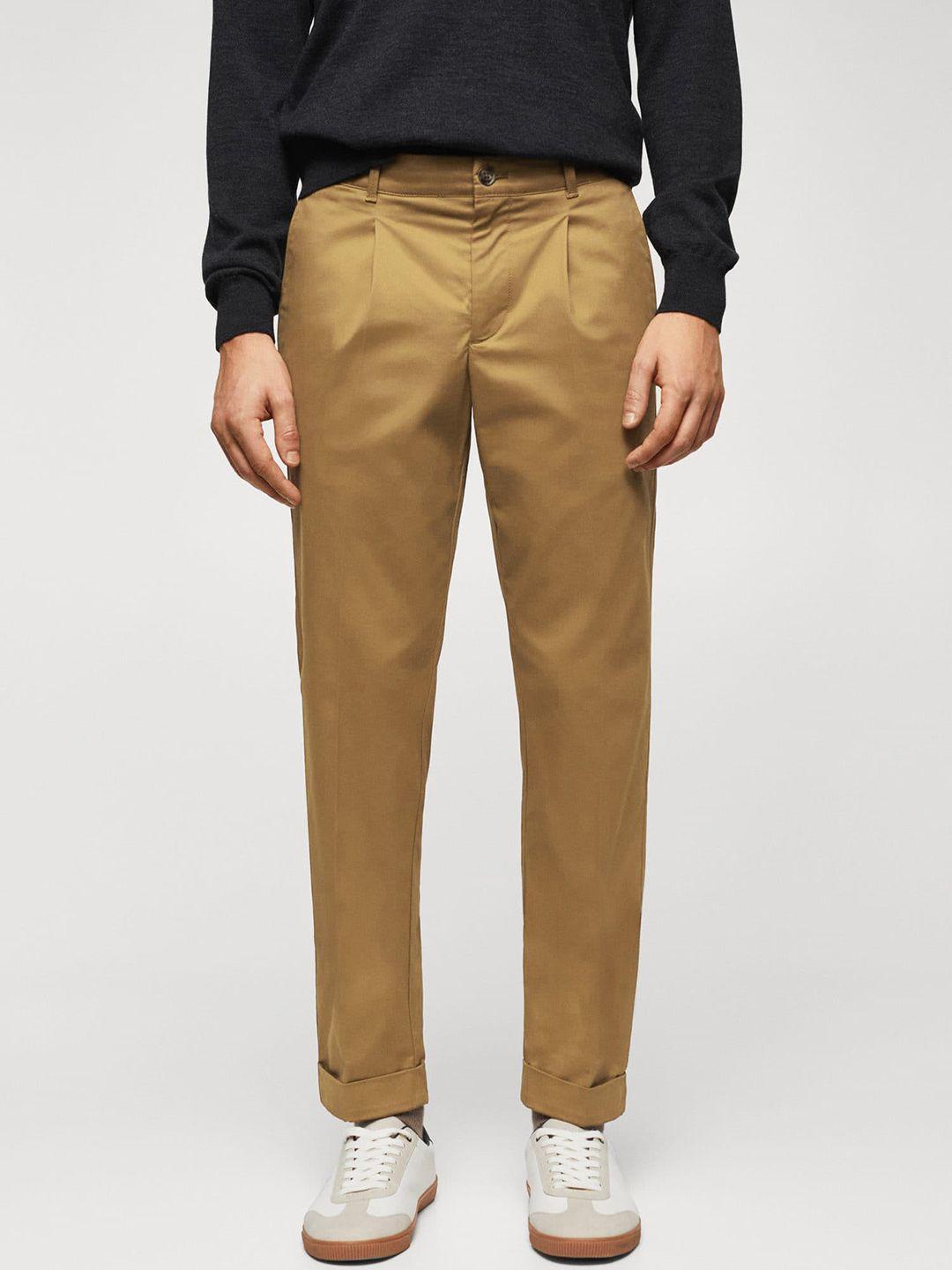 mango man straight fit pleated sustainable chinos