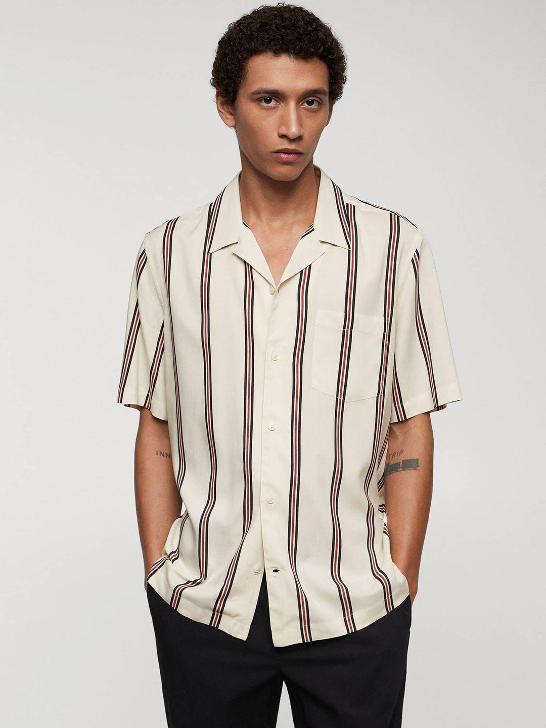 mango man striped casual shirt