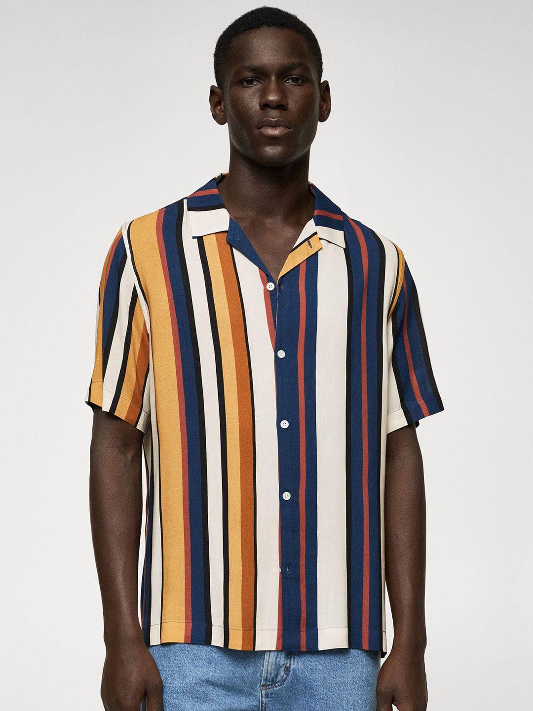 mango man striped flowy sustainable casual shirt