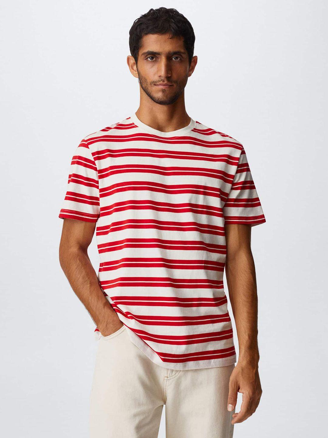 mango man striped pure cotton sustainable t-shirt