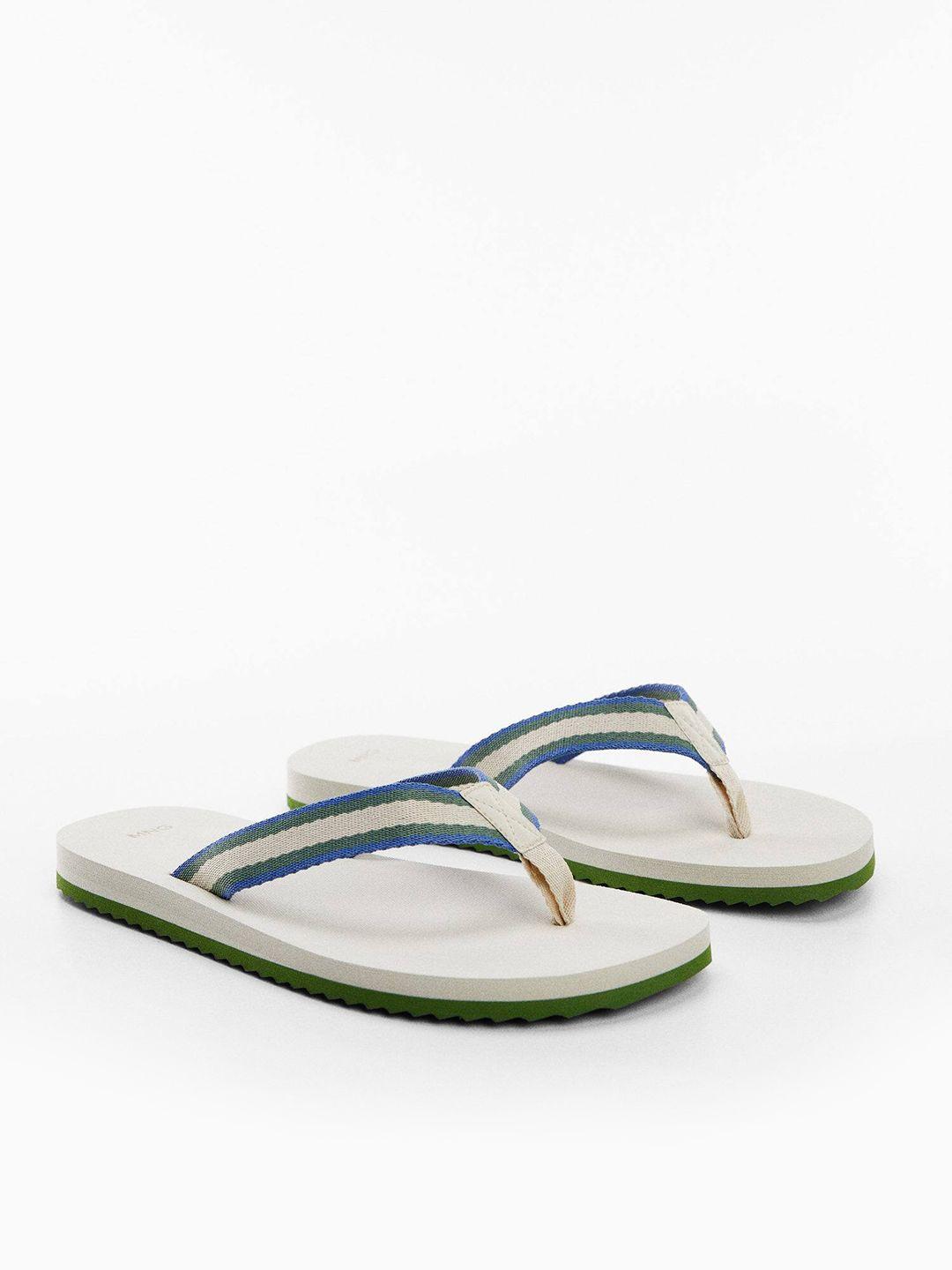 mango man striped thong flip-flops