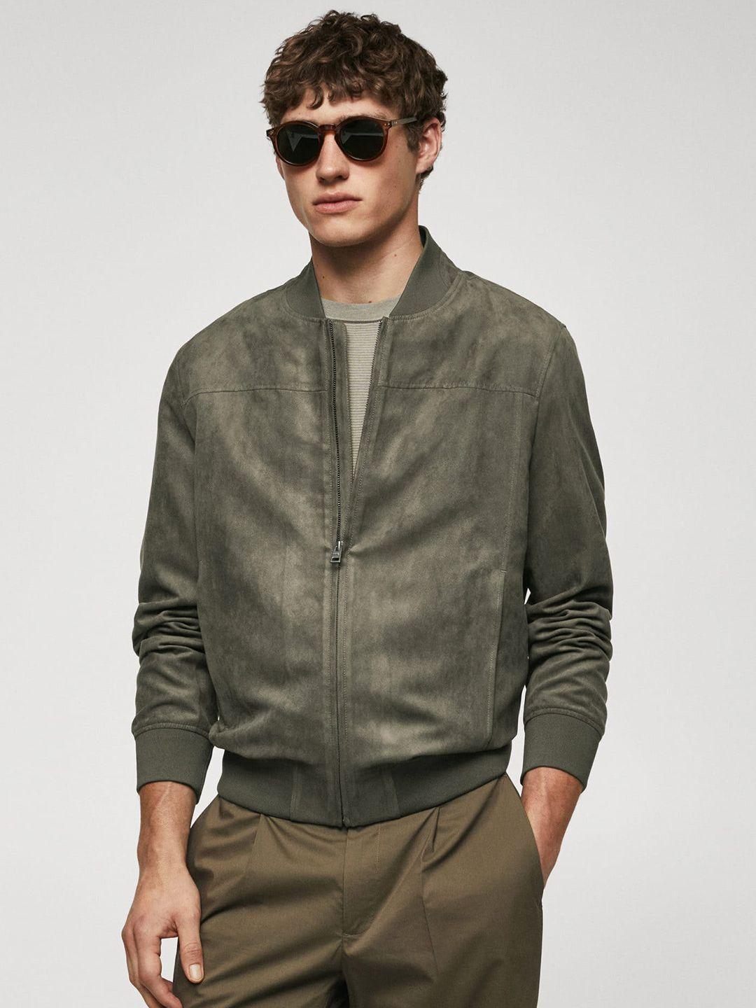 mango man suede finish bomber jacket