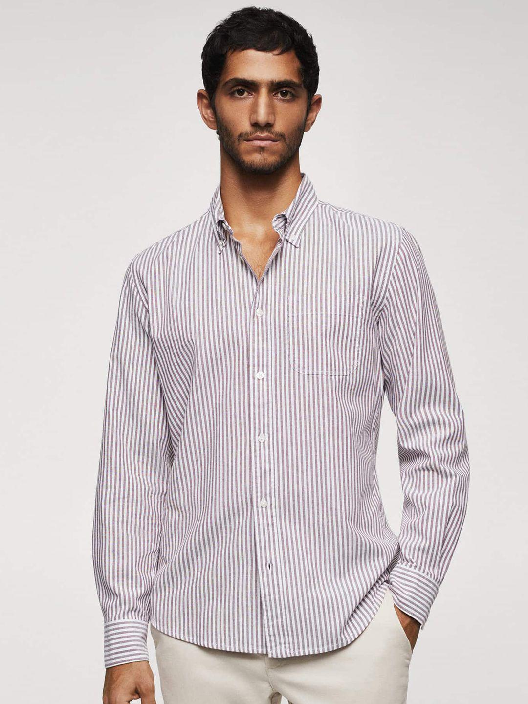 mango man sustainable cotton striped casual shirt
