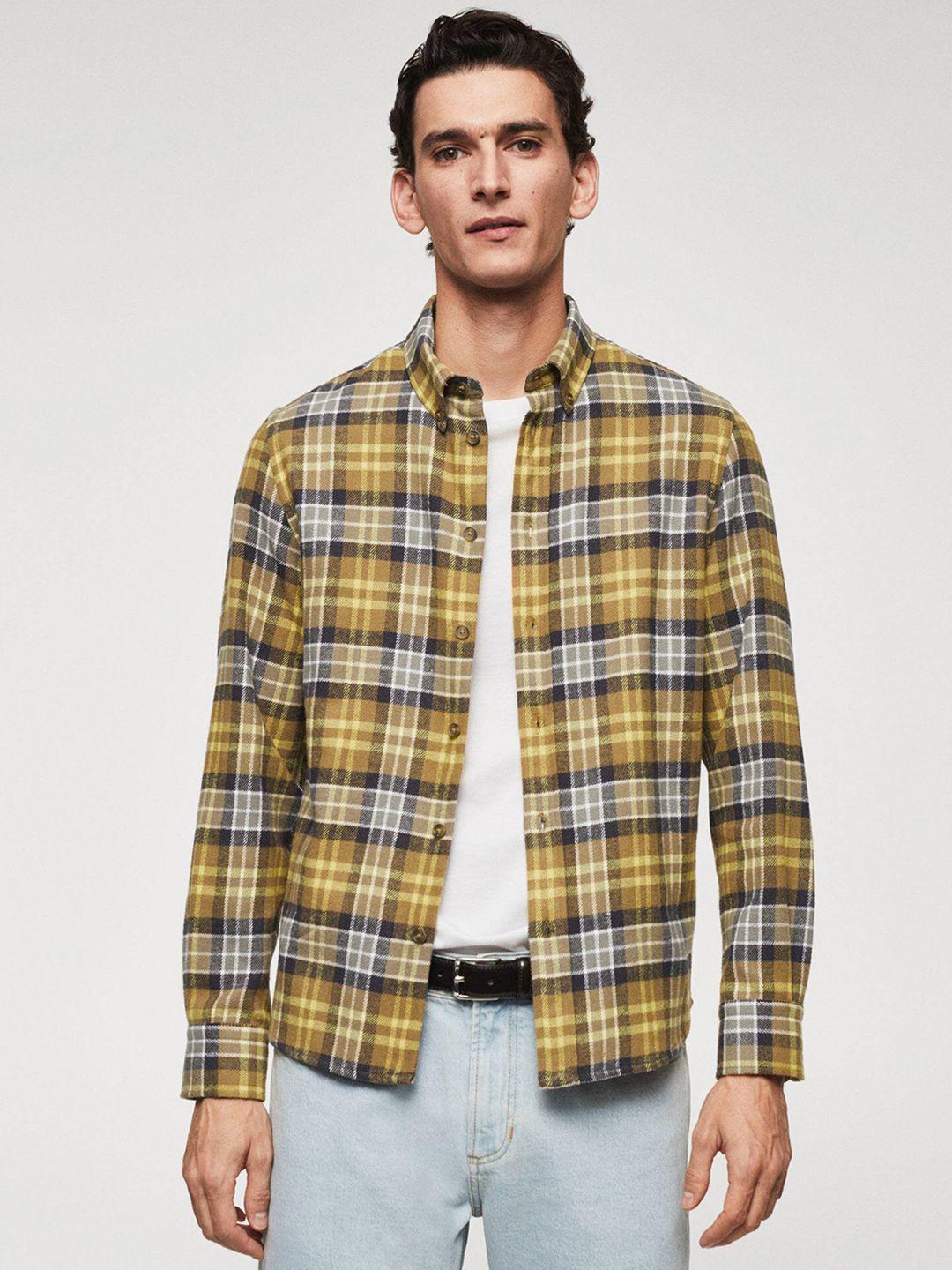 mango man tartan checked casual shacket