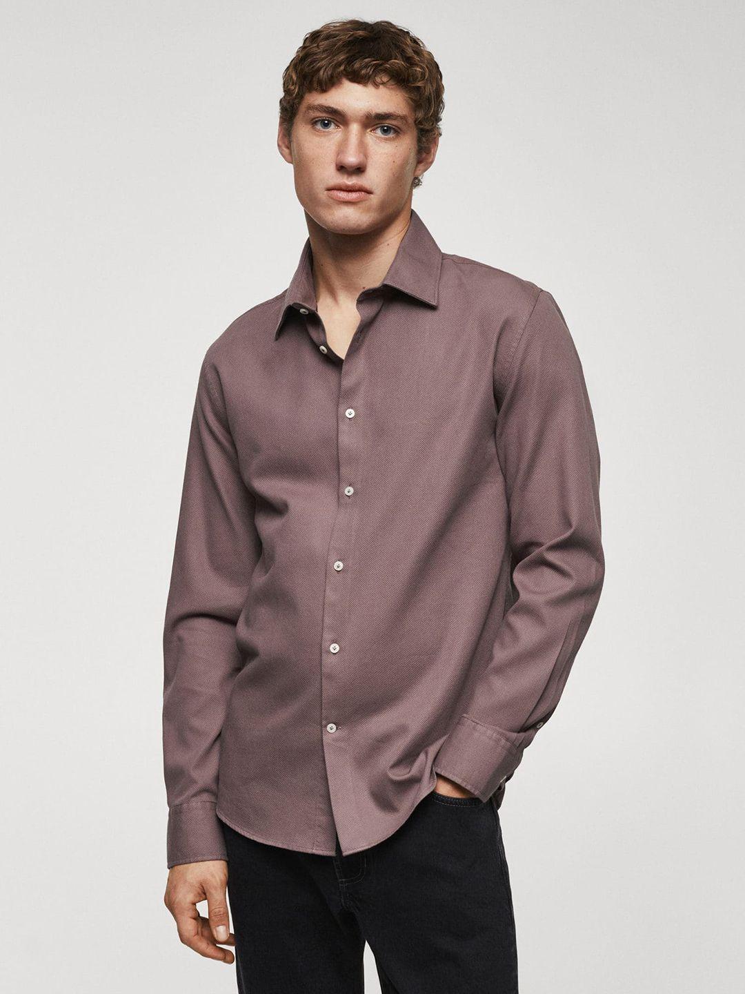 mango man textured semiformal shirt