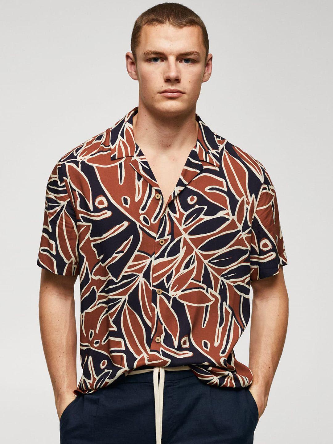 mango man tropical print casual shirt