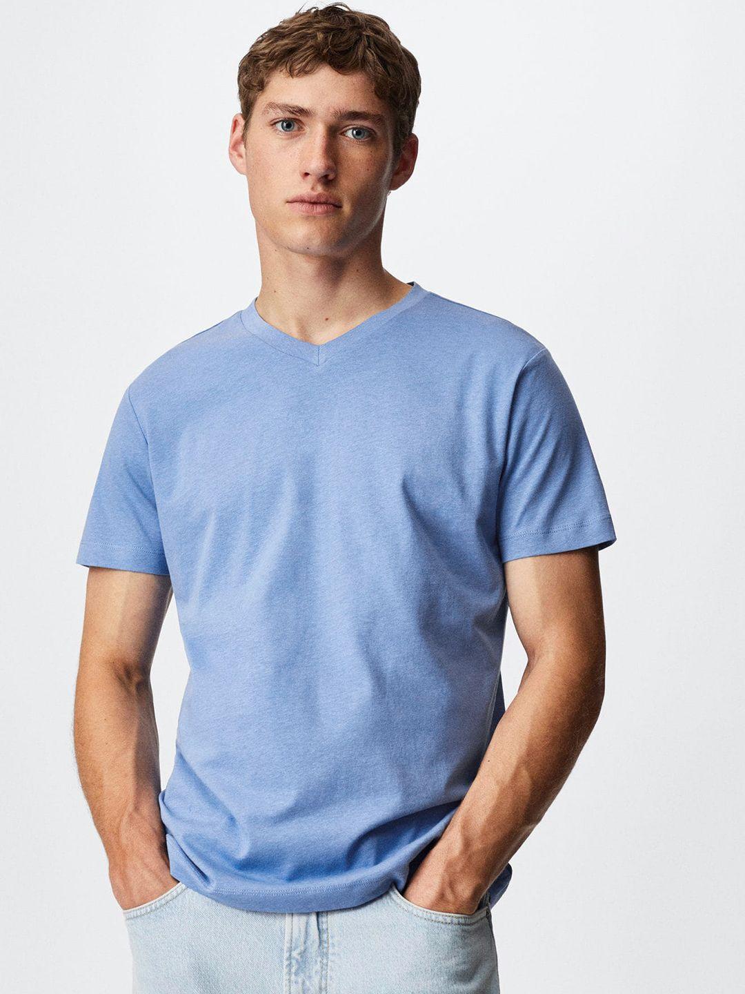 mango man v-neck pure cotton sustainable t-shirt