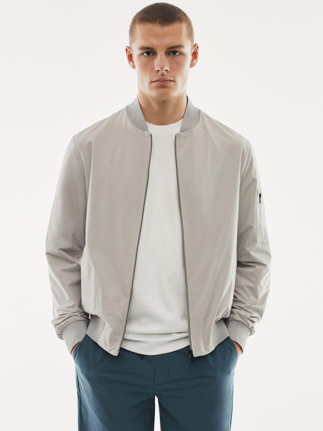 mango man water-repellent & windcheater bomber jacket