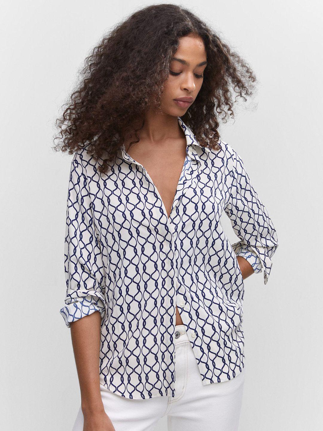 mango printed casual shirt