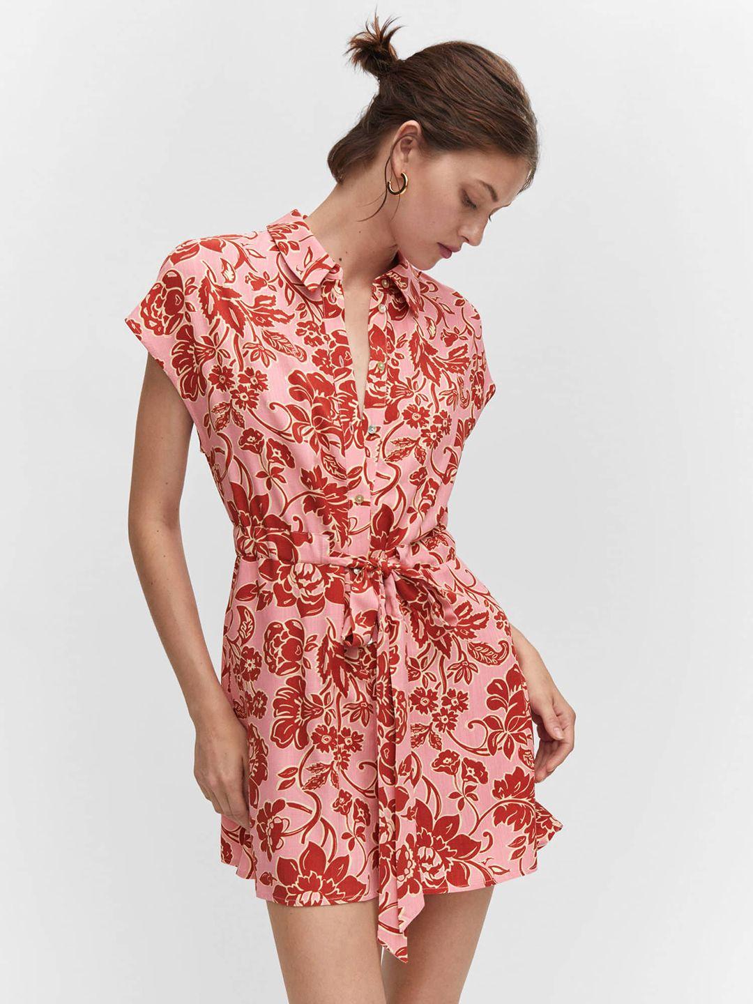 mango regular fit printed playsuit