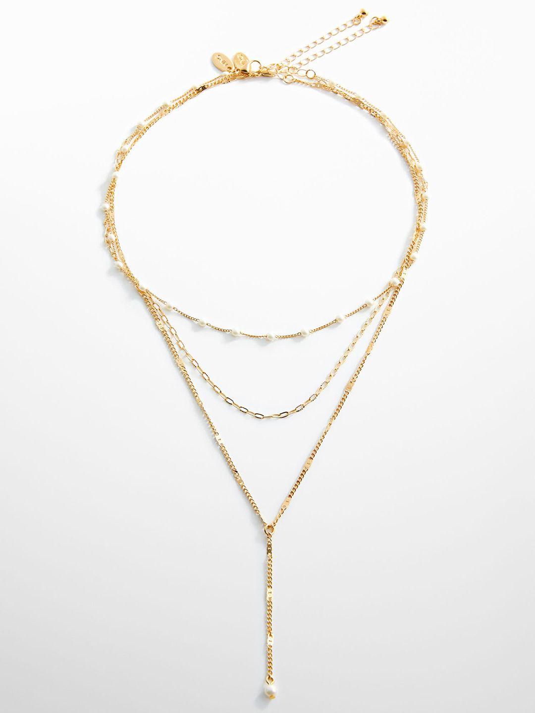 mango set of 2 beads studded necklaces