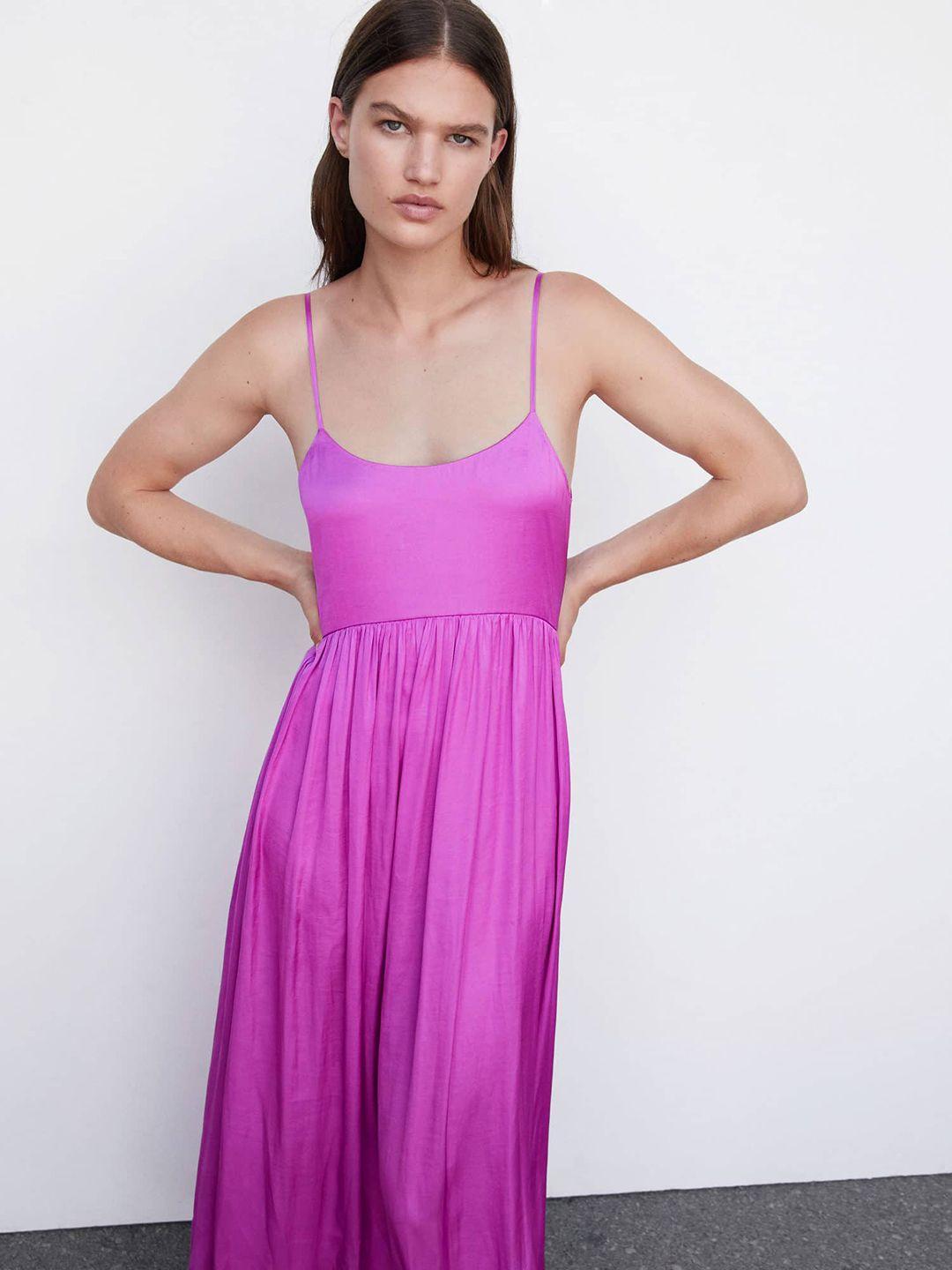 mango shoulder straps satin maxi dress