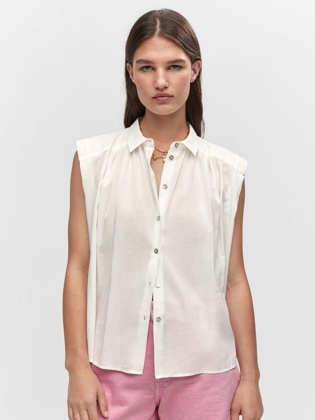 mango sleeveless casual shirt