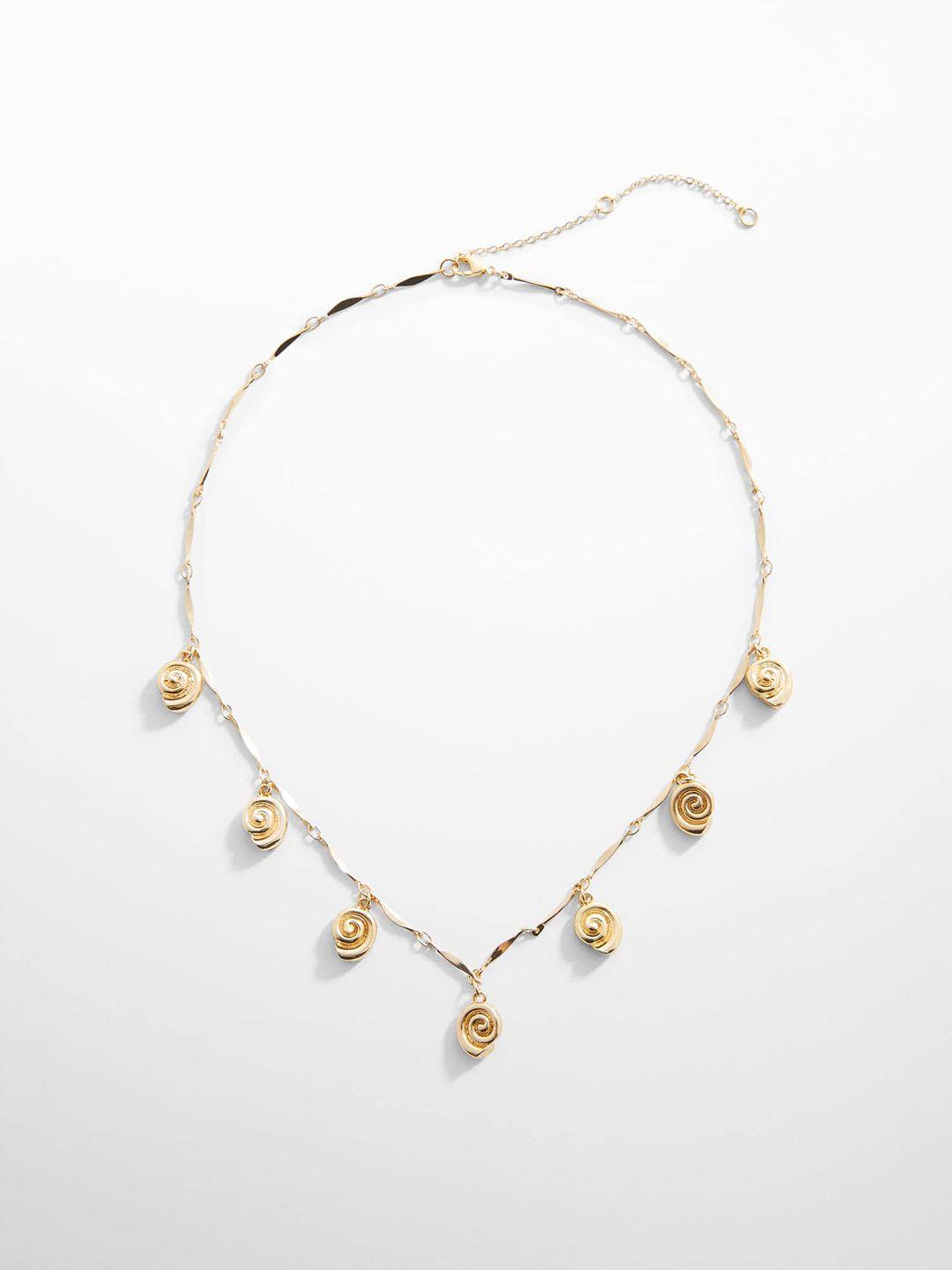 mango snail pendant detail necklace