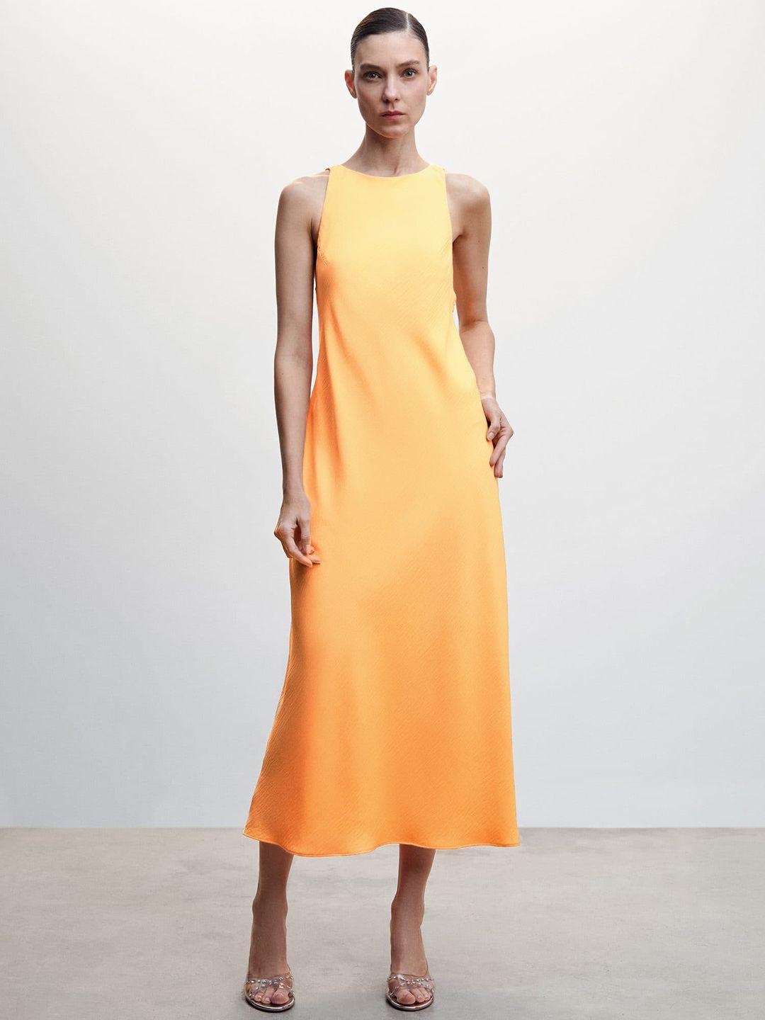 mango sustainable a-line midi dress