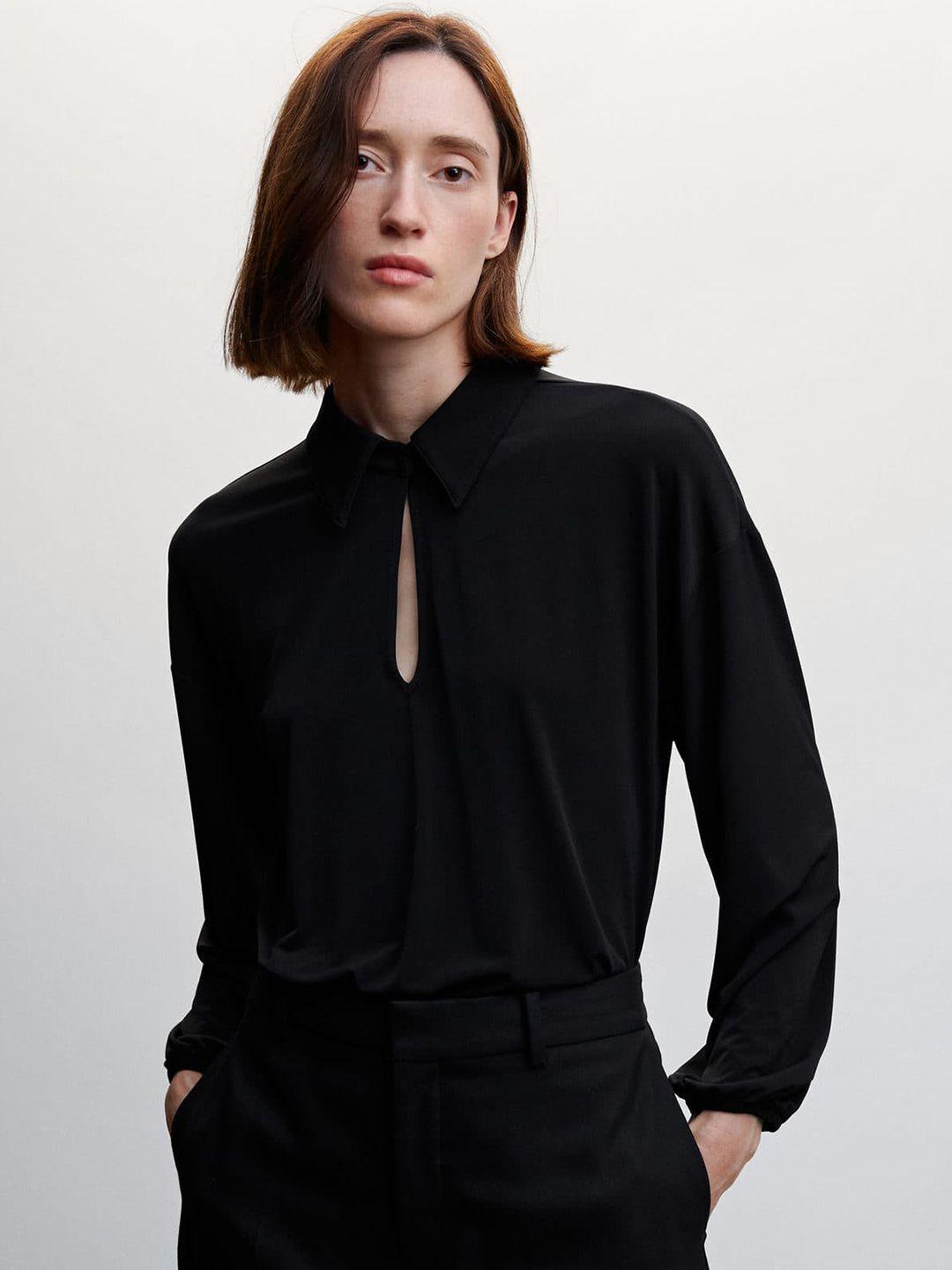 mango sustainable cut out shirt style top