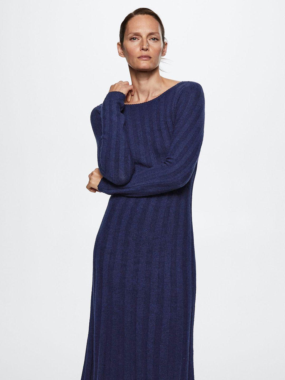 mango sustainable ribbed jumper midi dress