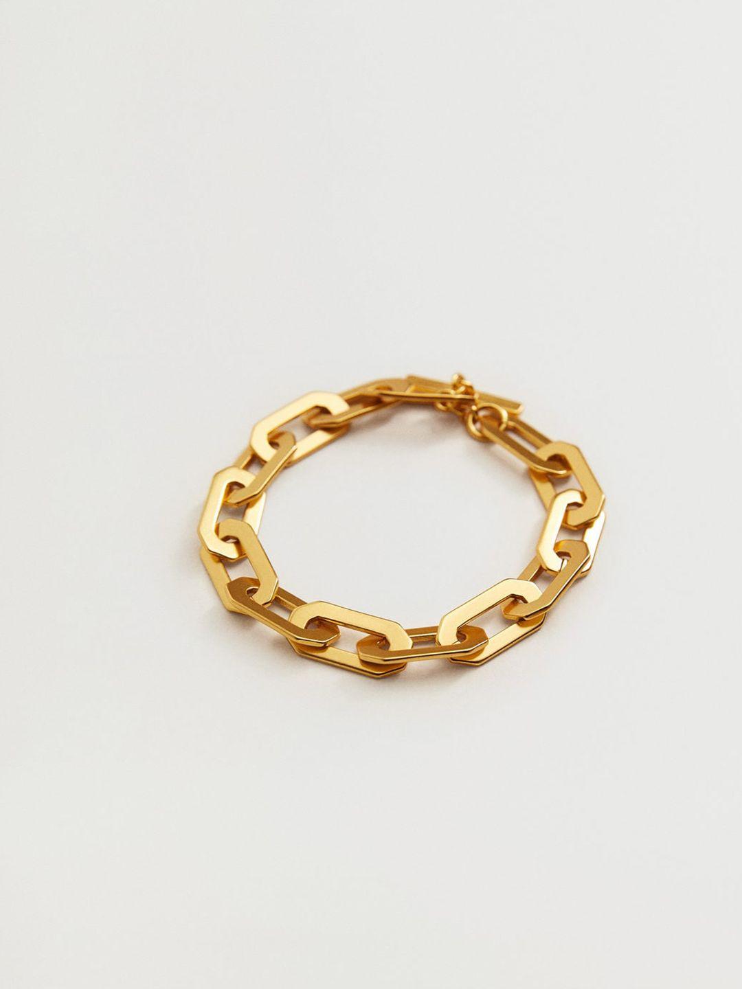 mango women 24k gold-plated link bracelet