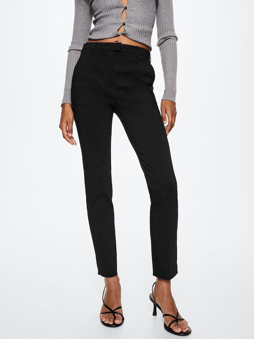 mango women black skinny fit sustainable trousers