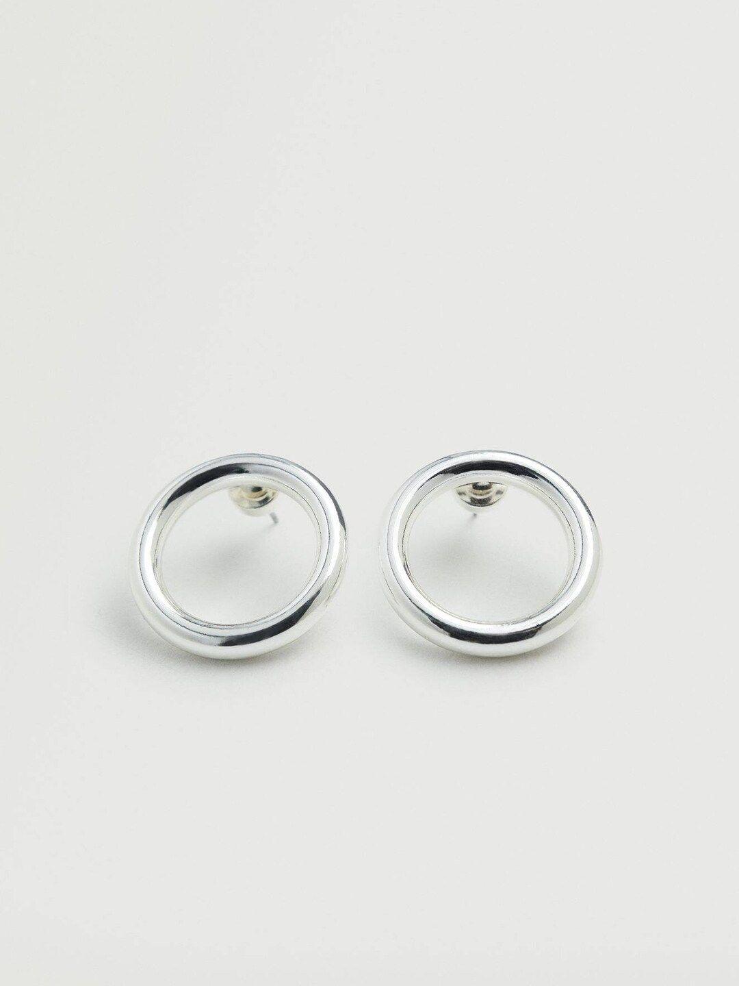 mango women circular drop earrings