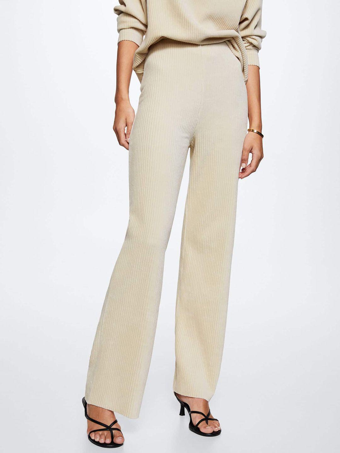 mango women corduroy  straight fit trousers