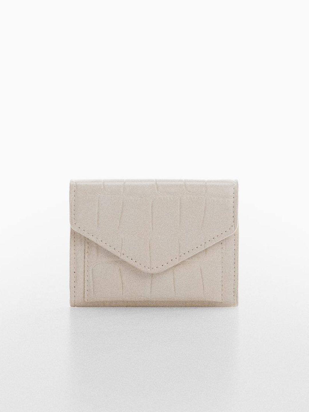 mango women croc textured envelope wallet