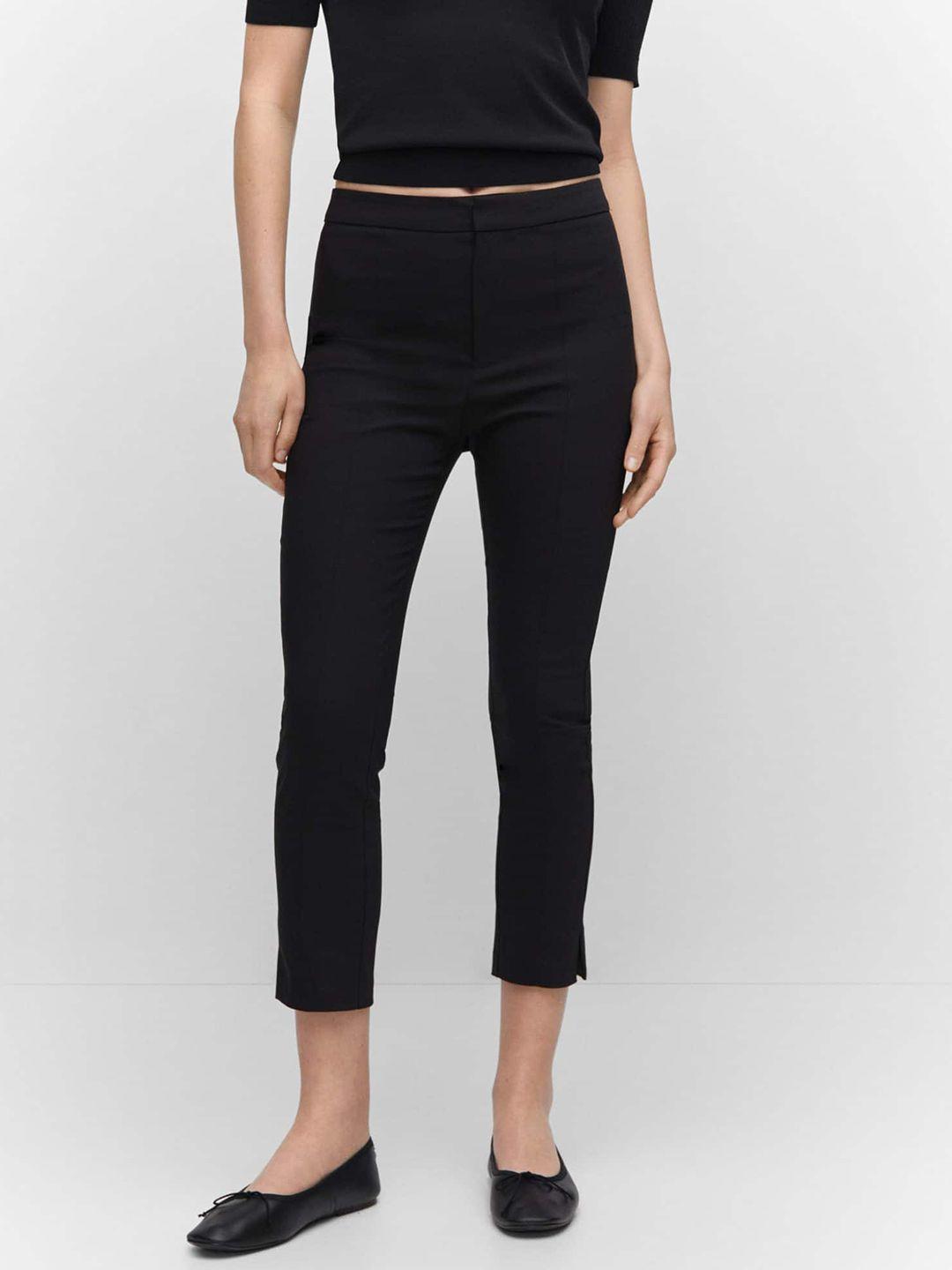 mango women cropped trousers