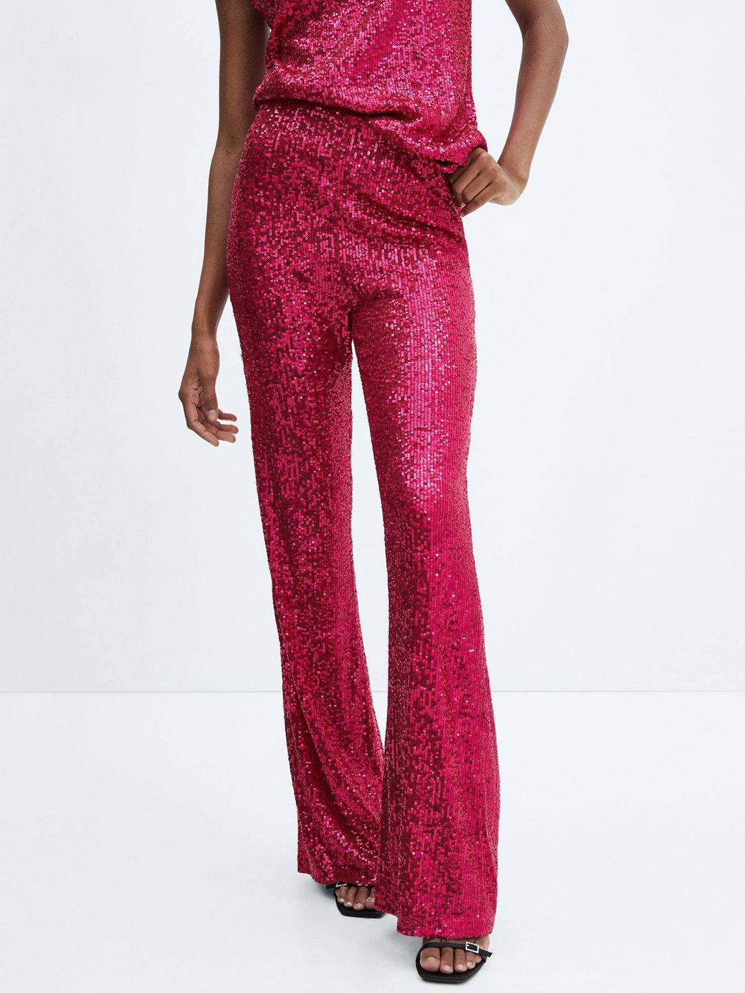 mango women embellished trousers