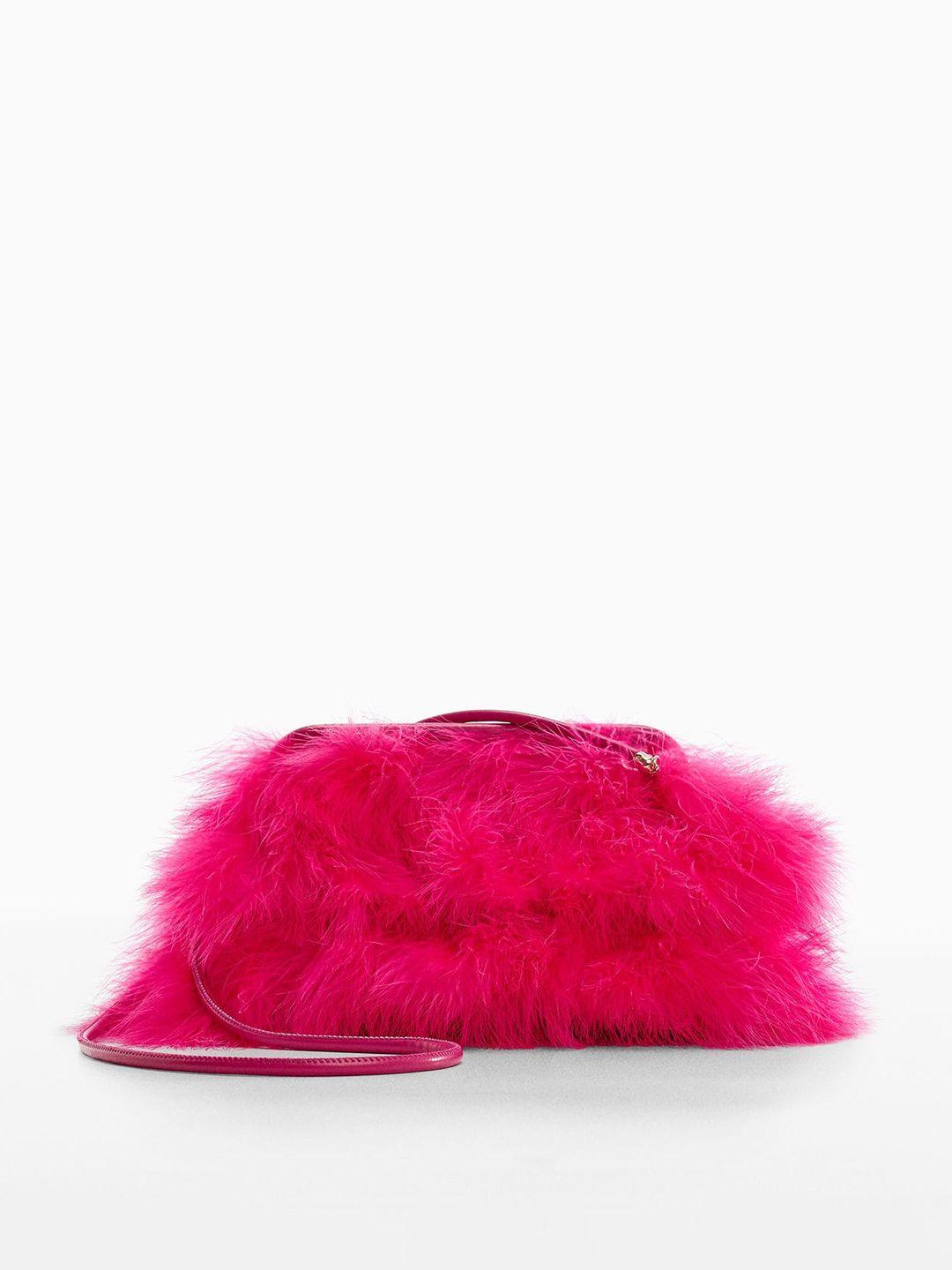 mango women faux fur purse