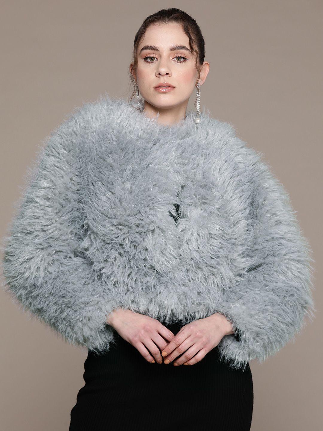 mango women faux fur tailored jacket