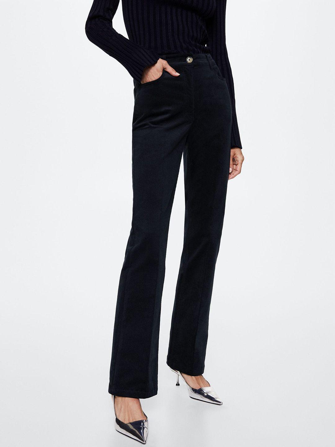 mango women flared sustainable corduroy trousers