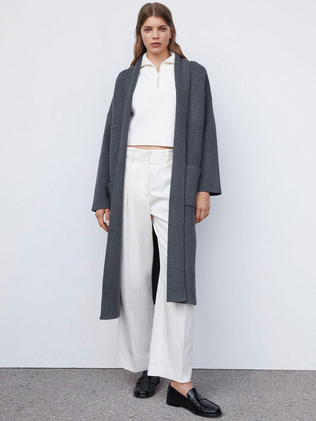 mango women front-open longline overcoat