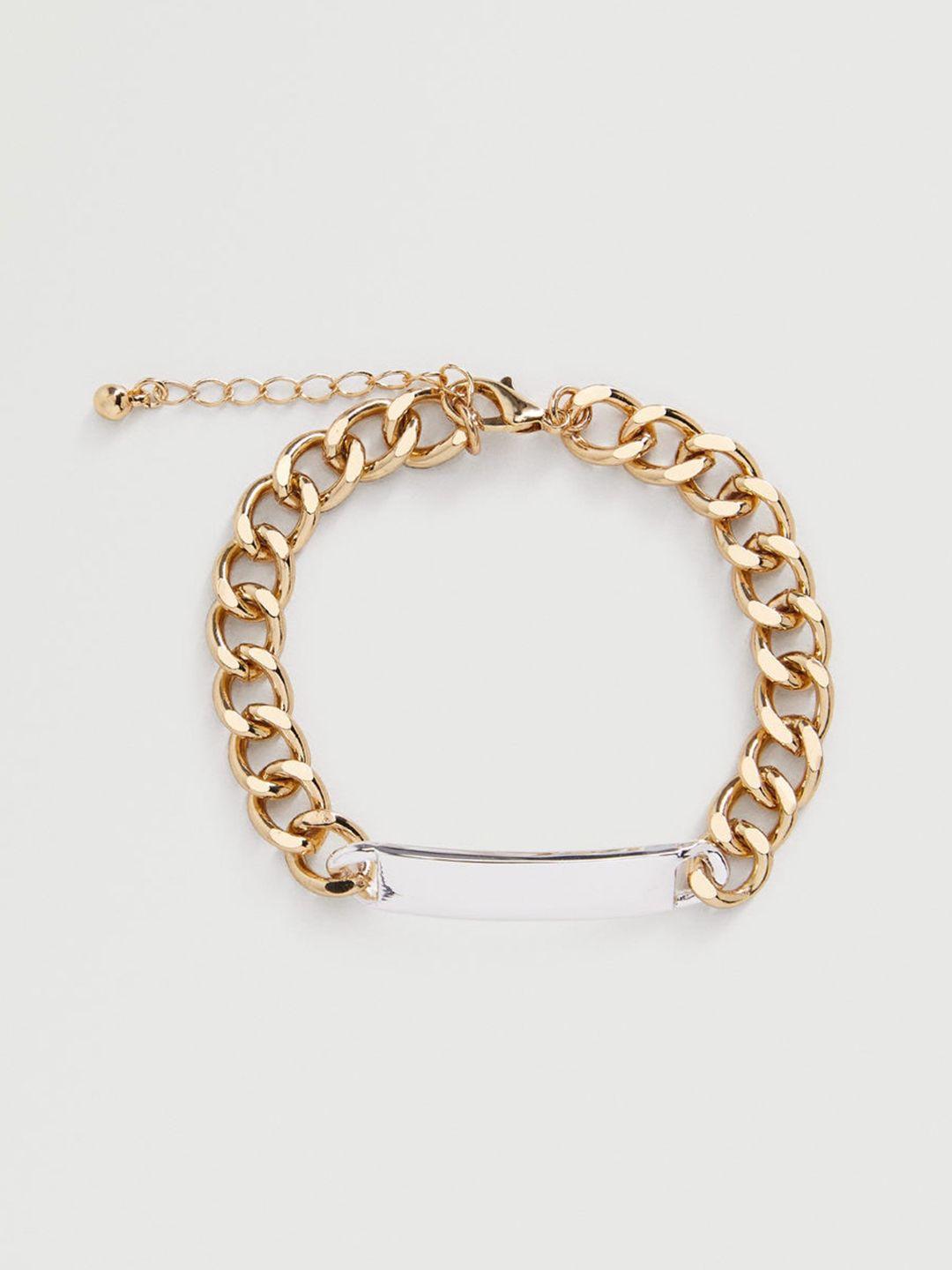 mango women gold-toned & silver-toned link bracelet