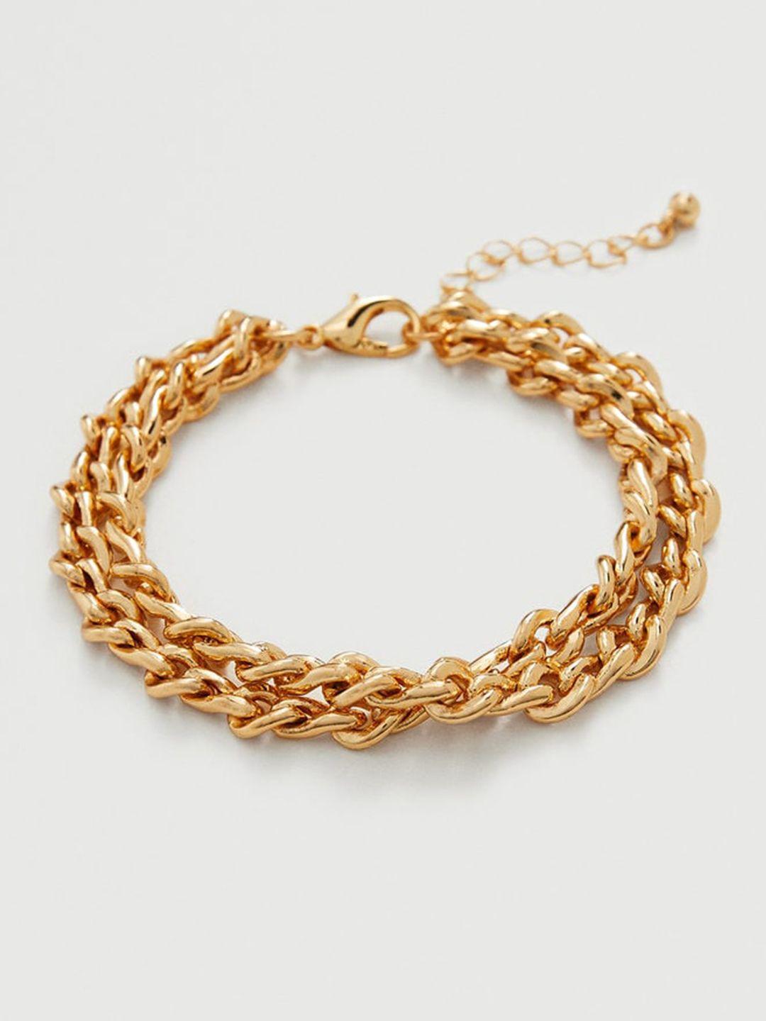 mango women gold-toned link bracelet