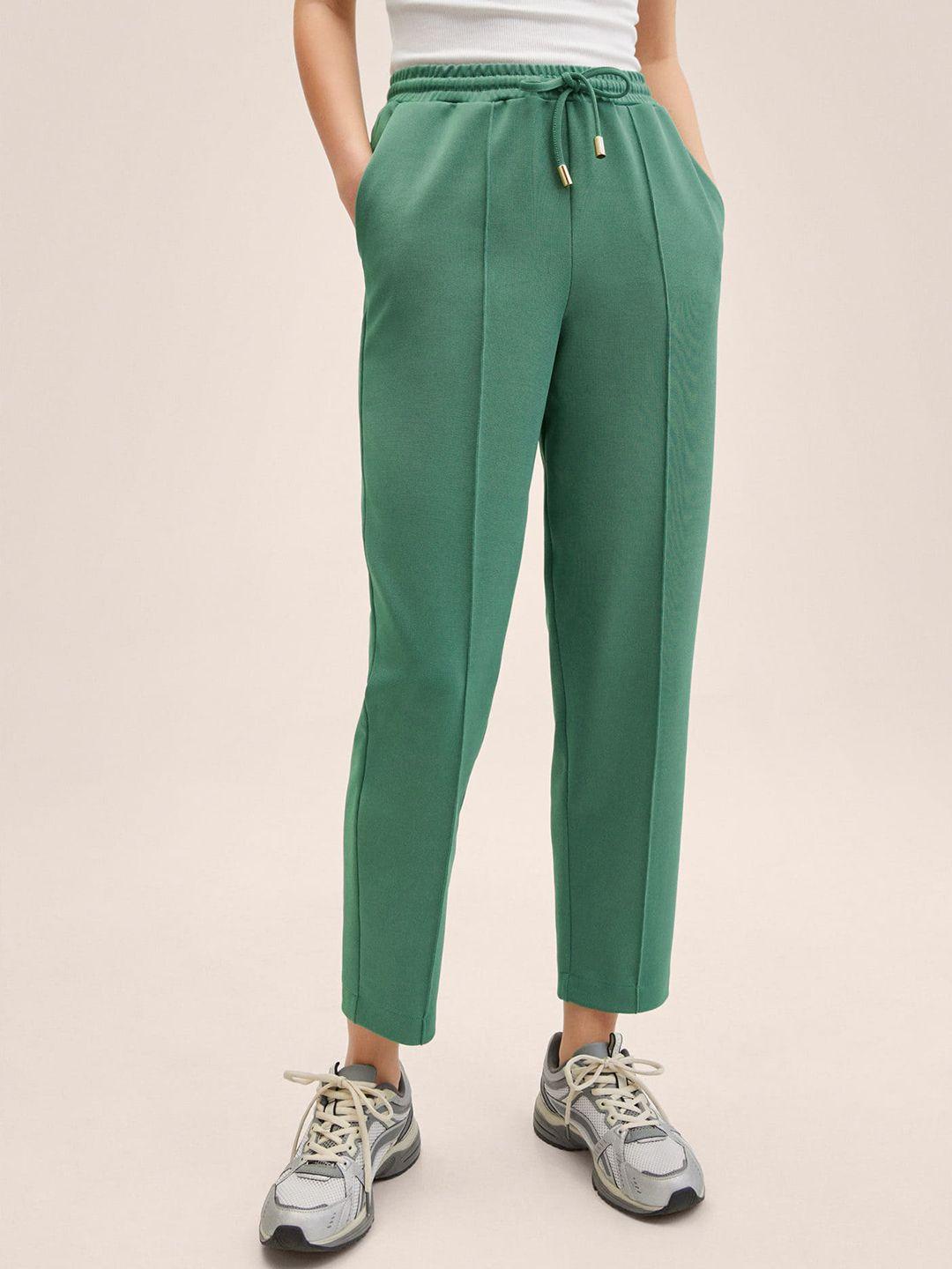 mango women green trousers