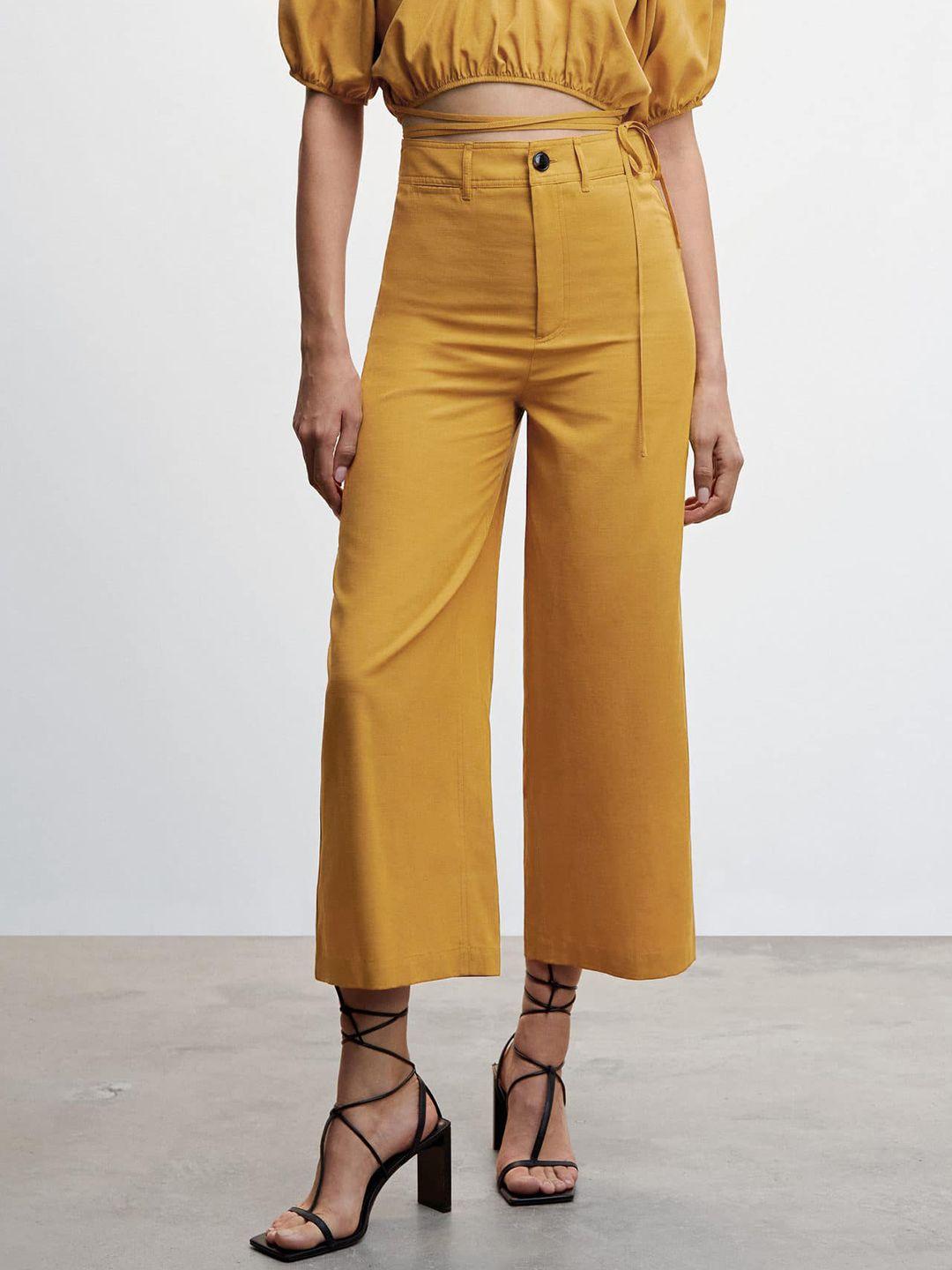 mango women high-rise trousers