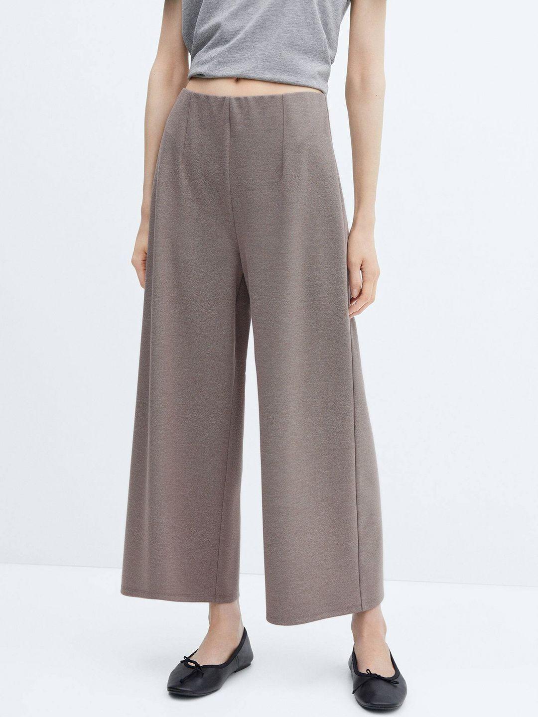 mango women high waist knitted trousers