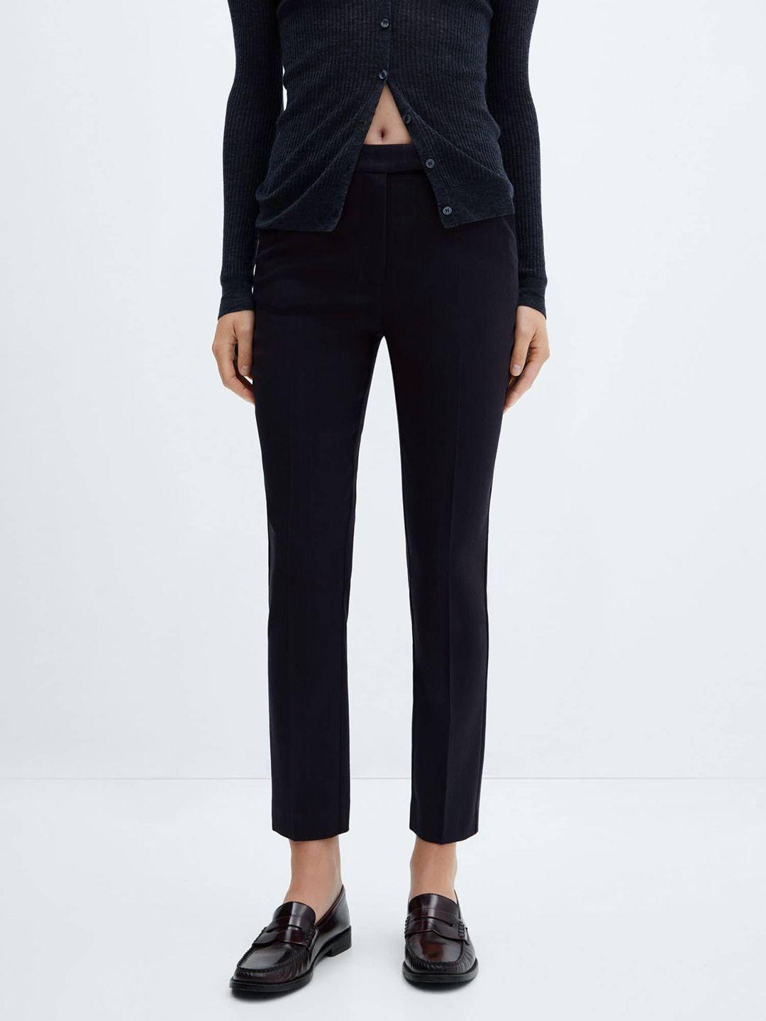 mango women mid rise skinny fit trousers