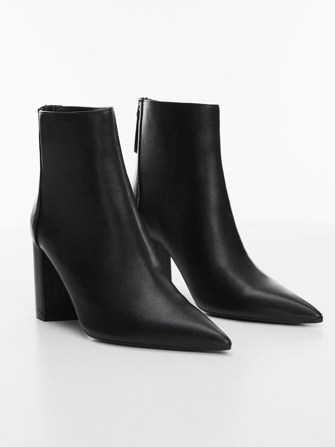 mango women mid-top block heel regular boots