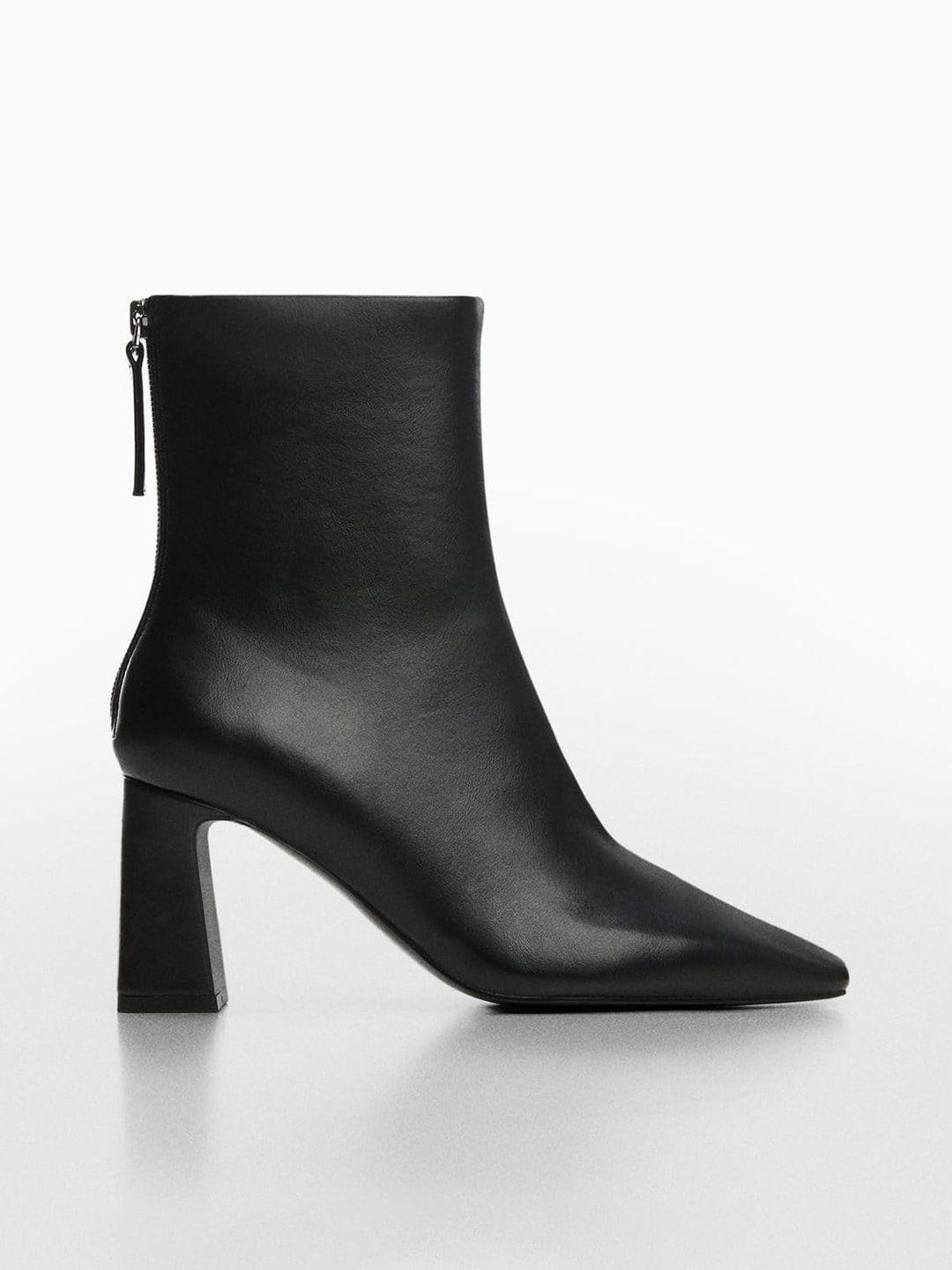 mango women mid-top block heel regular boots