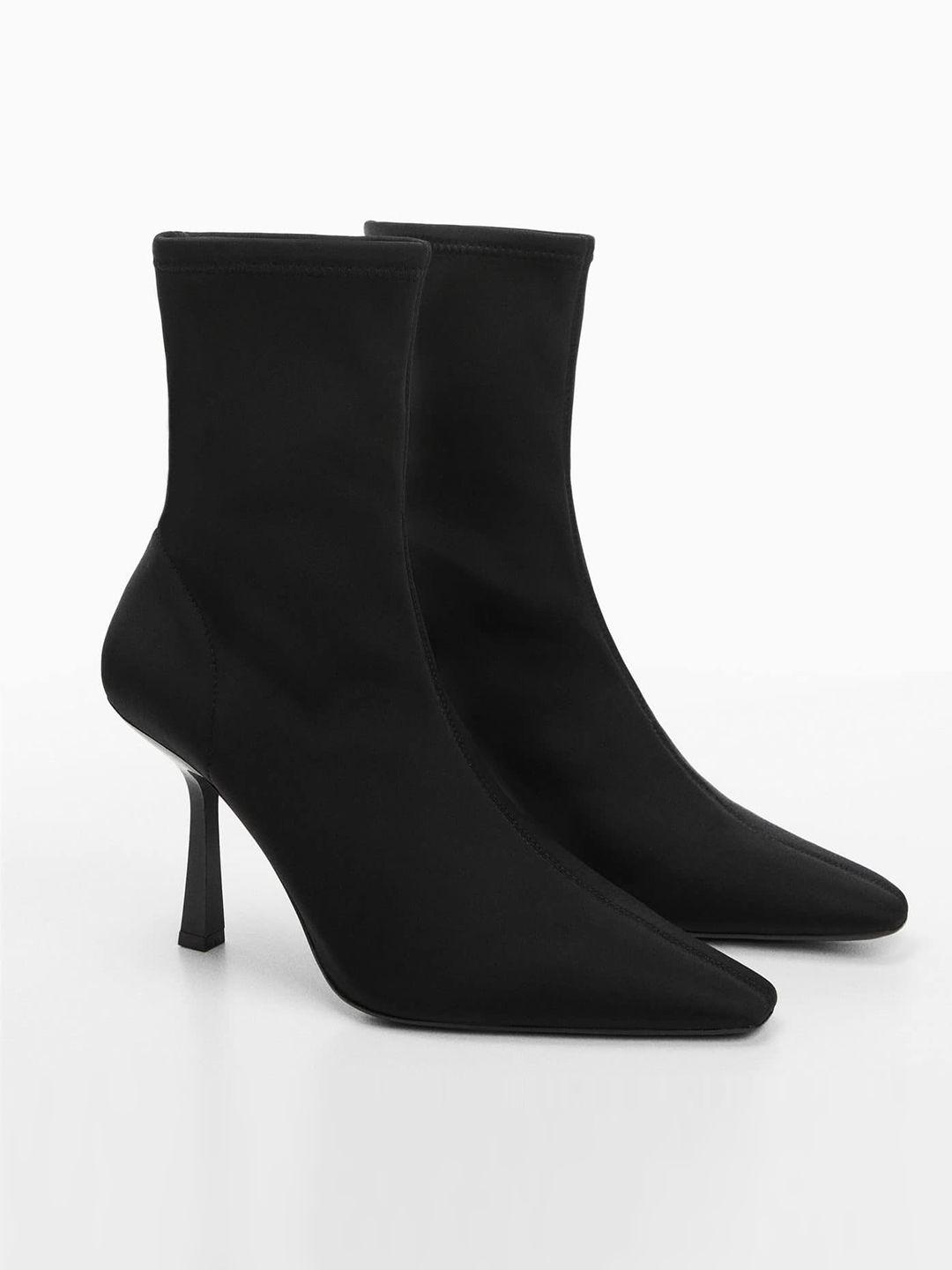 mango women mid-top slim heel regular boots