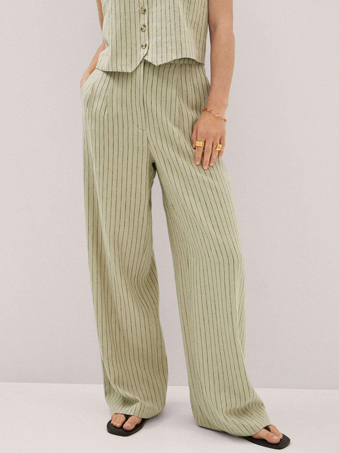 mango women pinstriped trousers