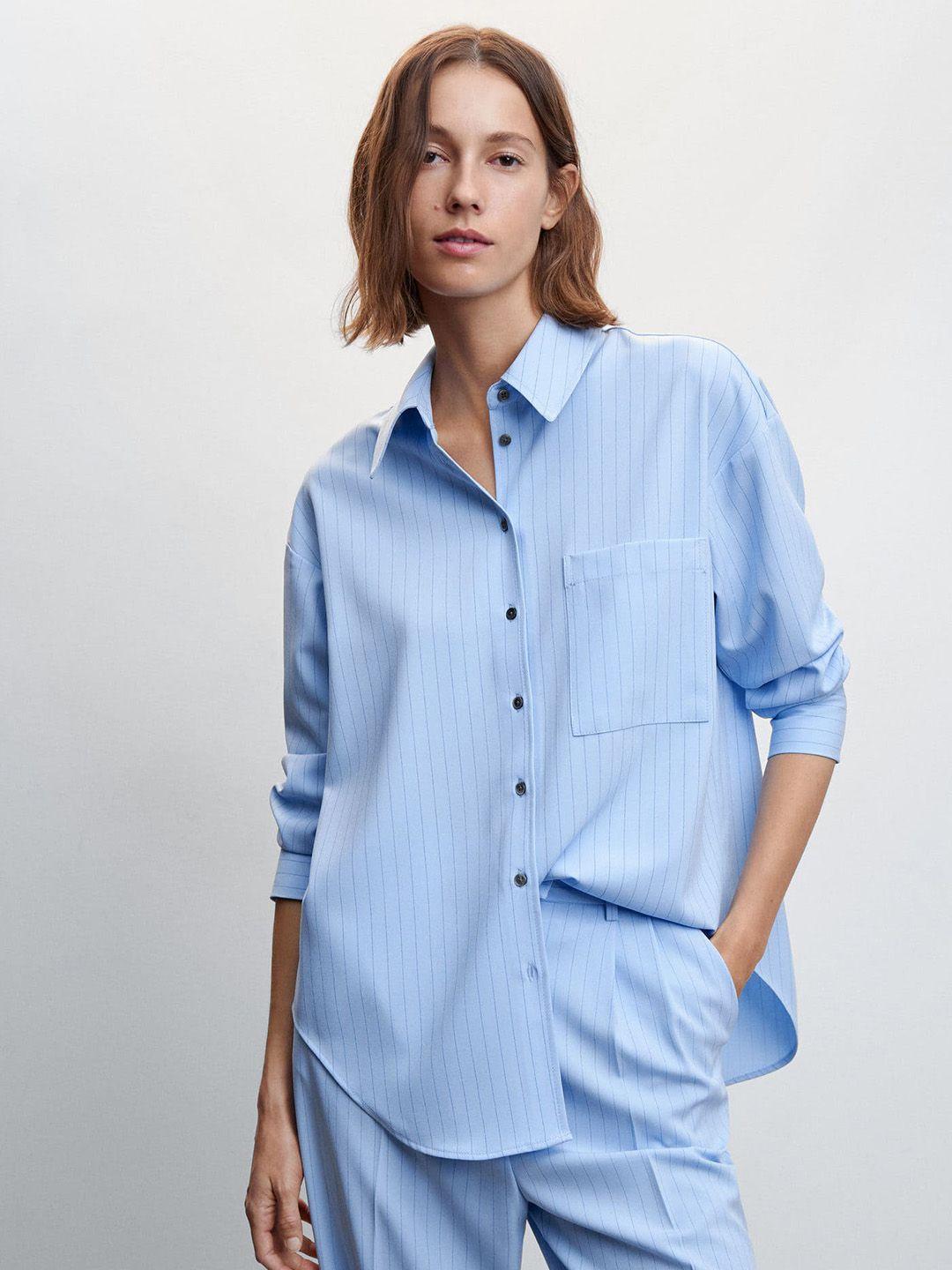 mango women pinstripes casual shirt