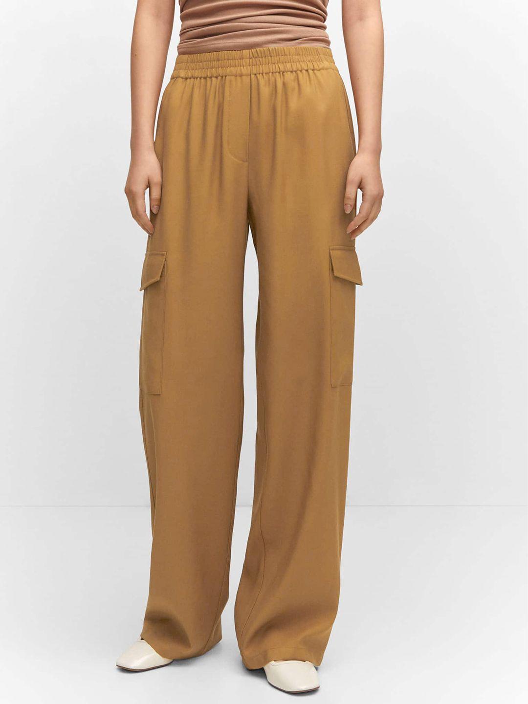 mango women pleated cargos trousers