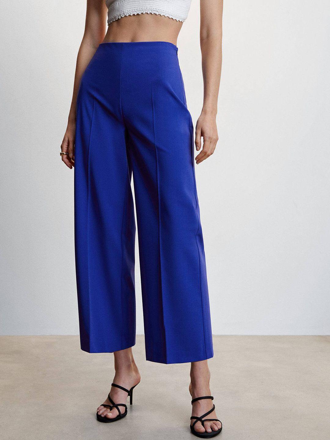 mango women pleated culottes trousers