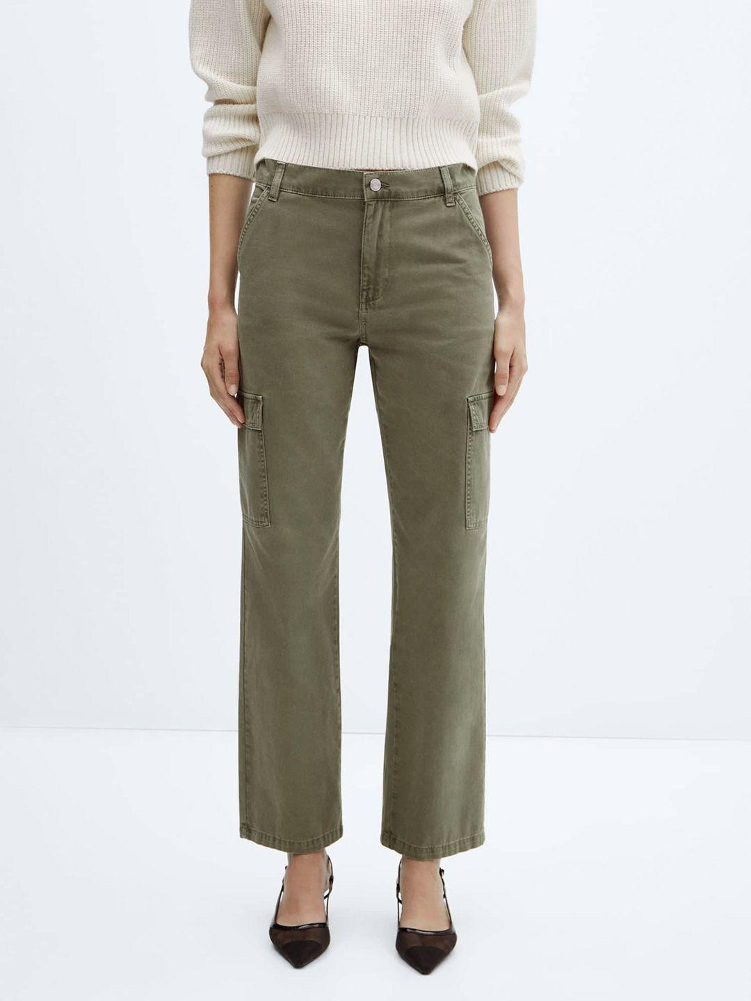 mango women pocket detail cargo utility jeans