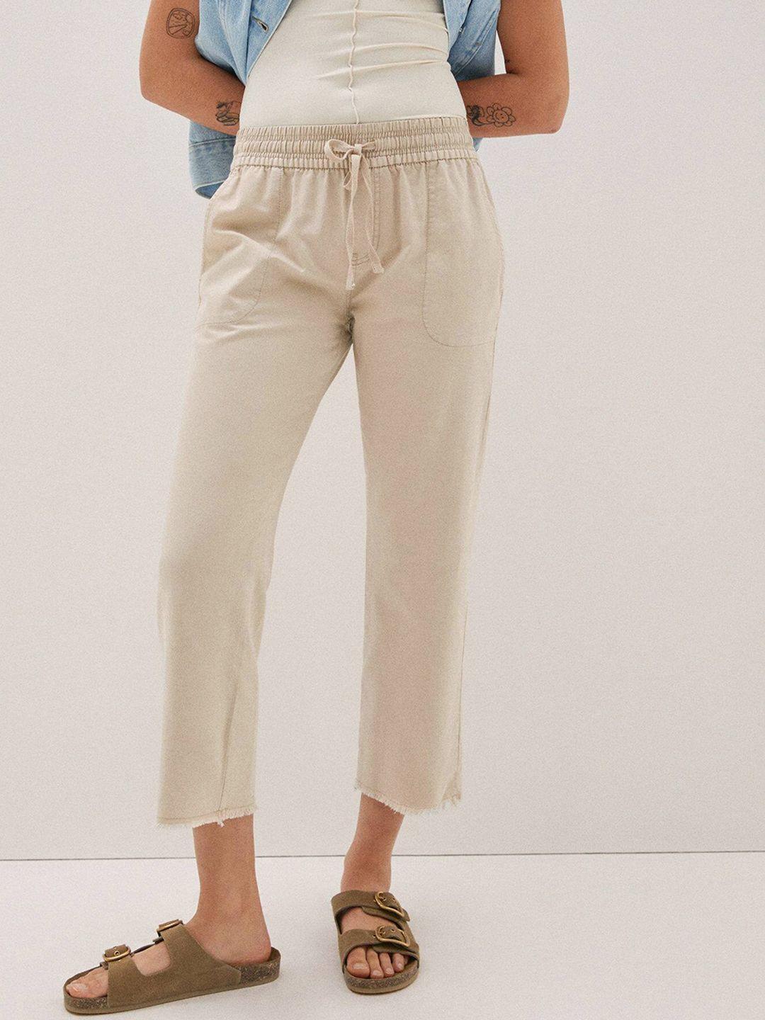 mango women pure cotton culottes