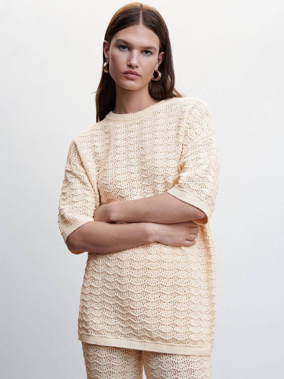 mango women self design pullover