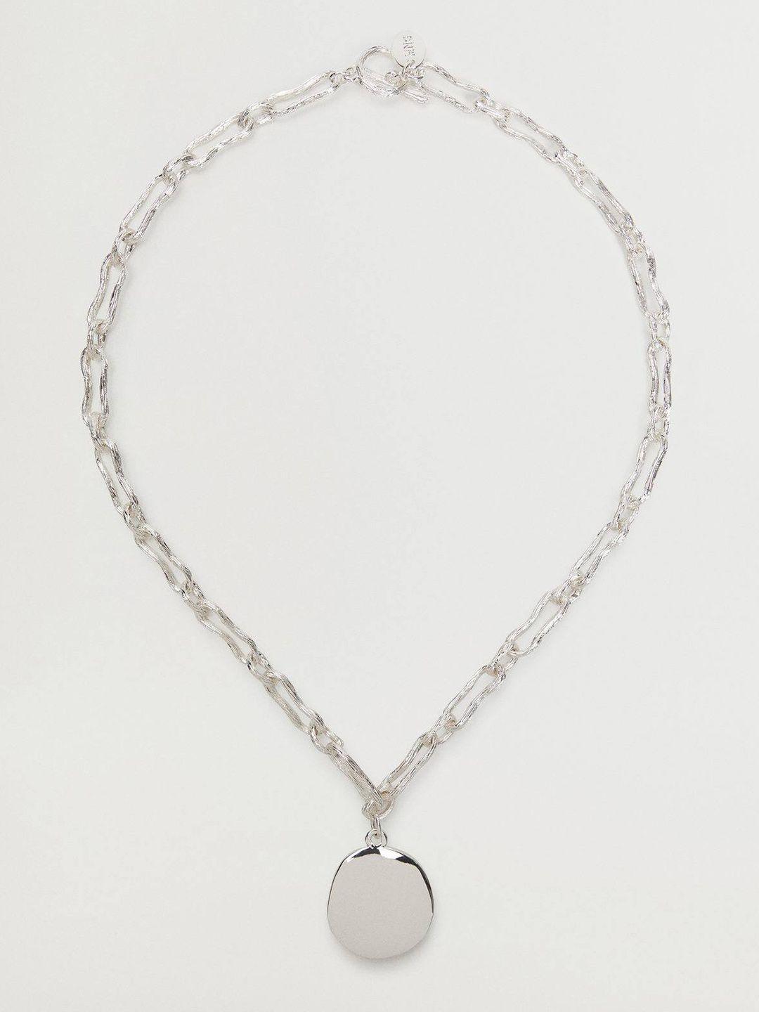 mango women silver-toned necklace